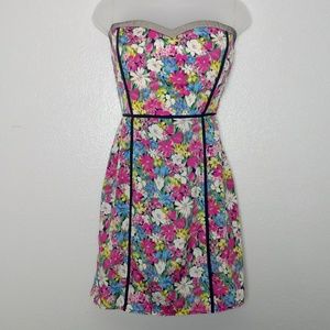HELLO MISS Floral Corset Mini Dress